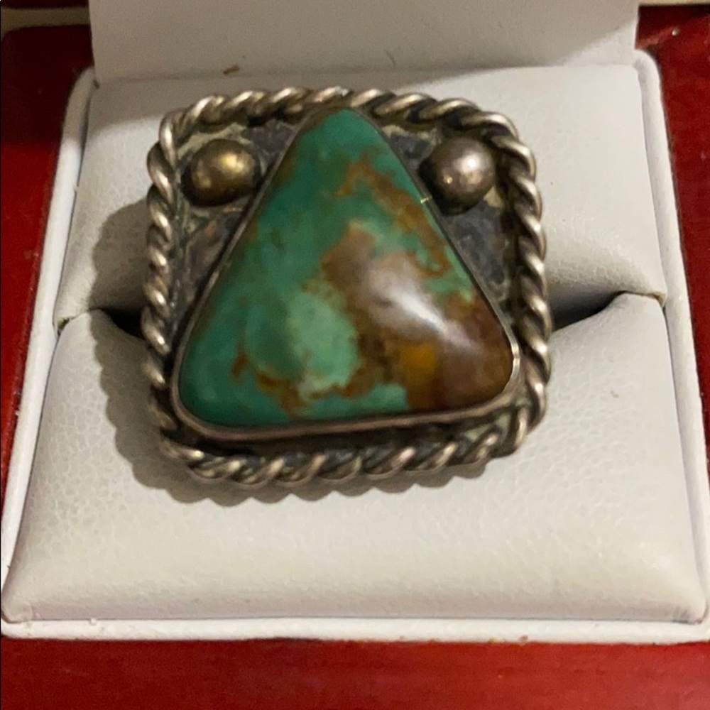 Sterling s turquoise stone Navajo vintage ring